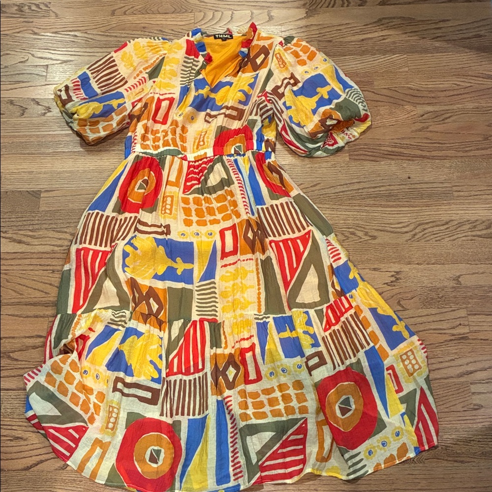 THML Multicolor Geometric Print Dress